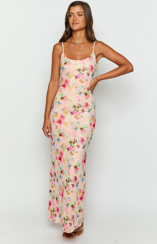 Florris Pink Ombre Mesh Formal Maxi Dress – Beginning Boutique US