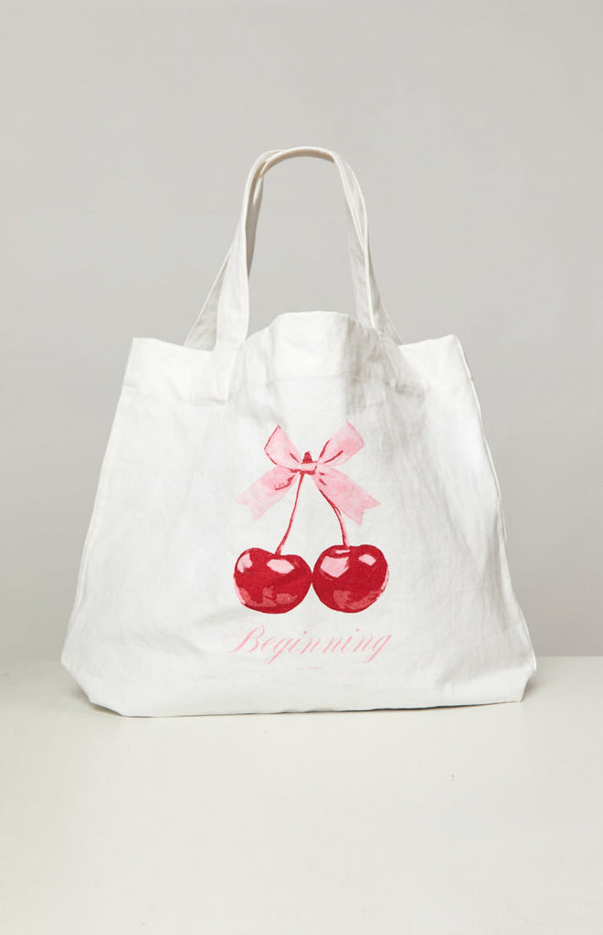 Cherry On Top Tote Bag Beginning Boutique US