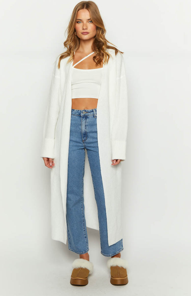 Landon Cream Longline Cardi – Beginning Boutique US