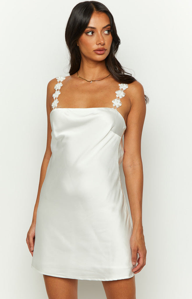 Boston White Crochet Mini Dress – Beginning Boutique US