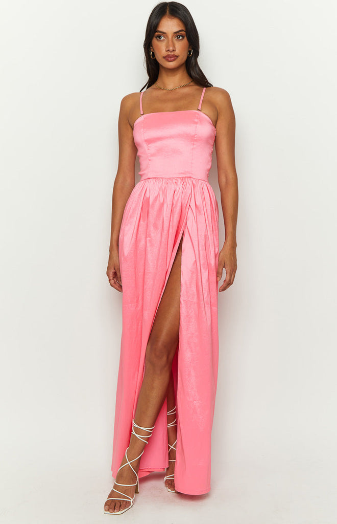 Sunnie Pink Strapless Maxi Dress – Beginning Boutique US