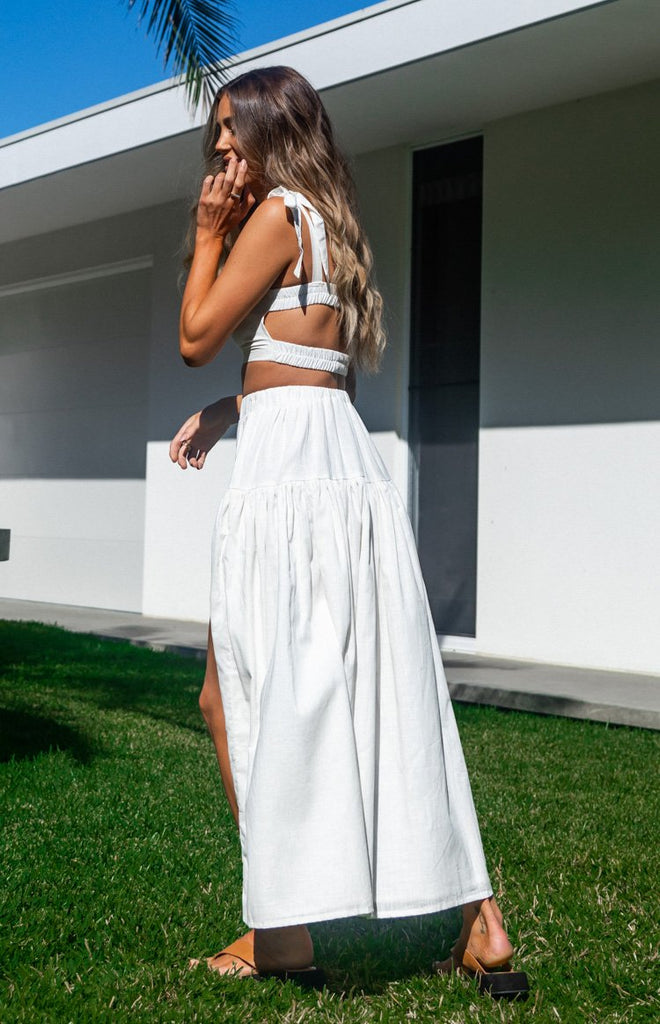 One Thing Cut Out Crop Top White – Beginning Boutique US