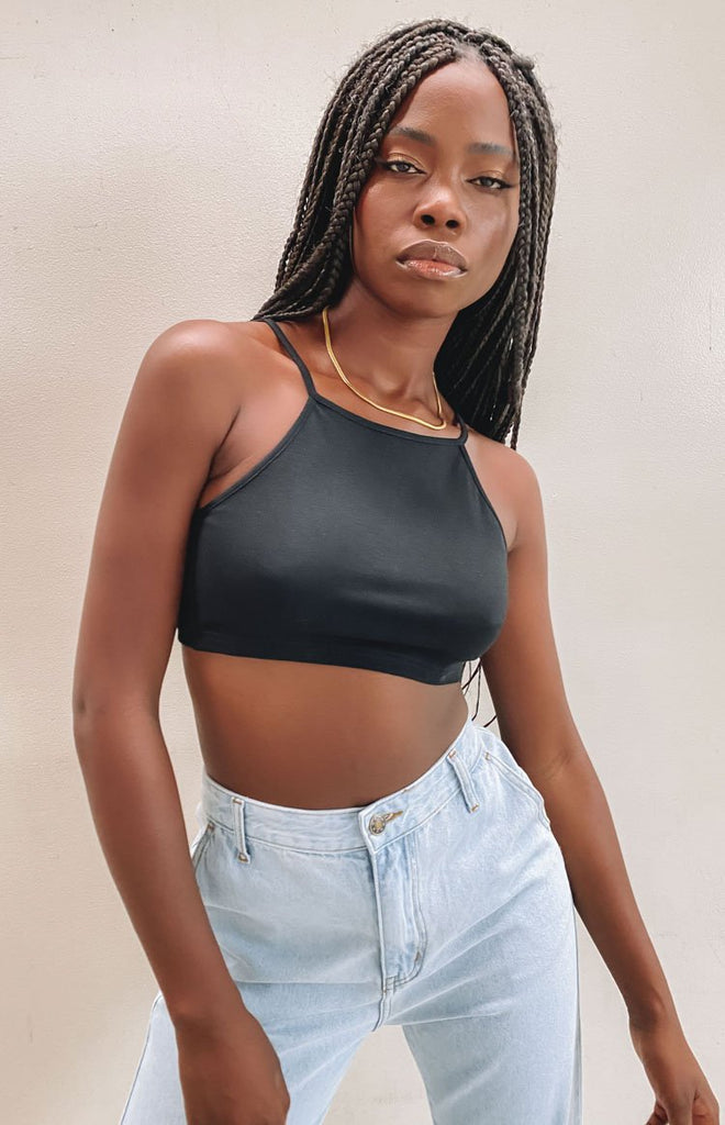 Elekta Black Crop Top – Beginning Boutique US