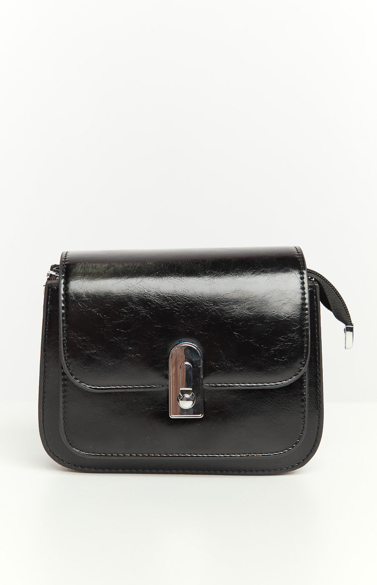 Aries Black PU Crossbody Bag Image