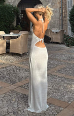 Andraya White Sequin Knit Maxi Dress – Beginning Boutique US