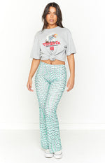 Avalon Green Mesh Mid Rise Pant Image