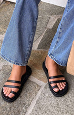 Billini Astrid Black Sandals Image