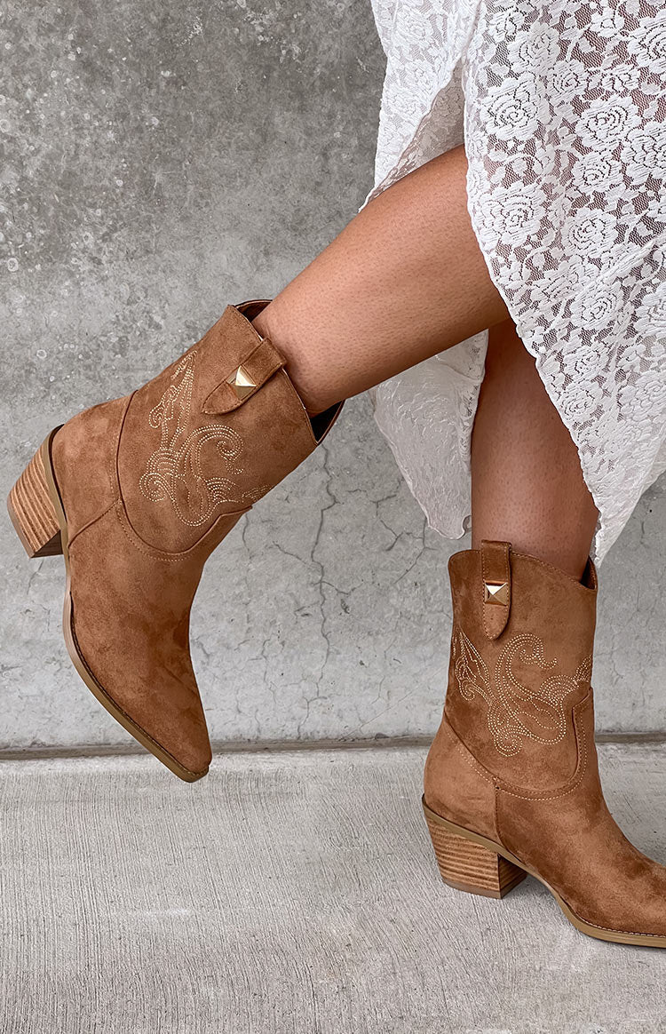 Billini Darla Tan Cowboy Boots Beginning Boutique US