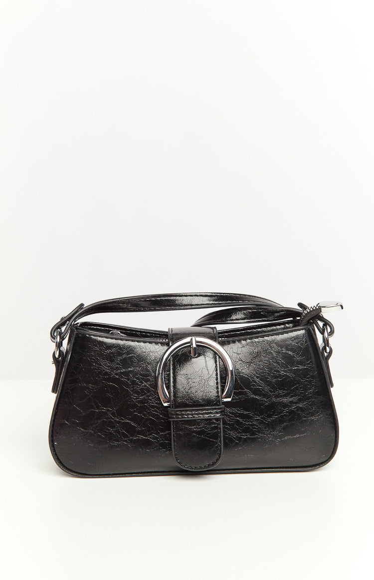 Bowie Black PU Cross Body Bag Image