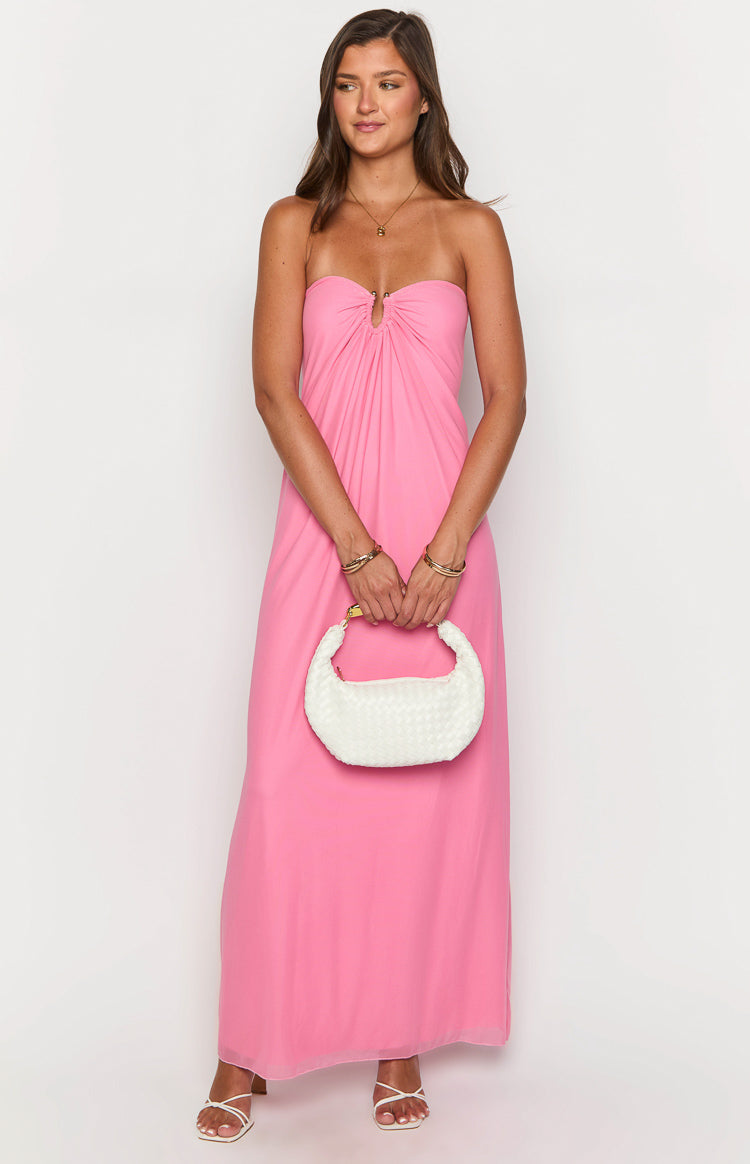 Brynner Pink Strapless Maxi Dress Image