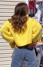 Bad Habits Yellow Knit Cardigan Image