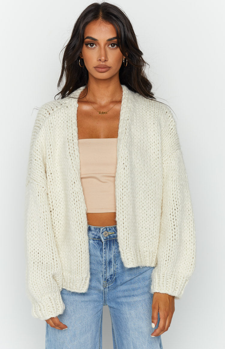 Bad Habits Cream Knit Cardigan – Beginning Boutique US