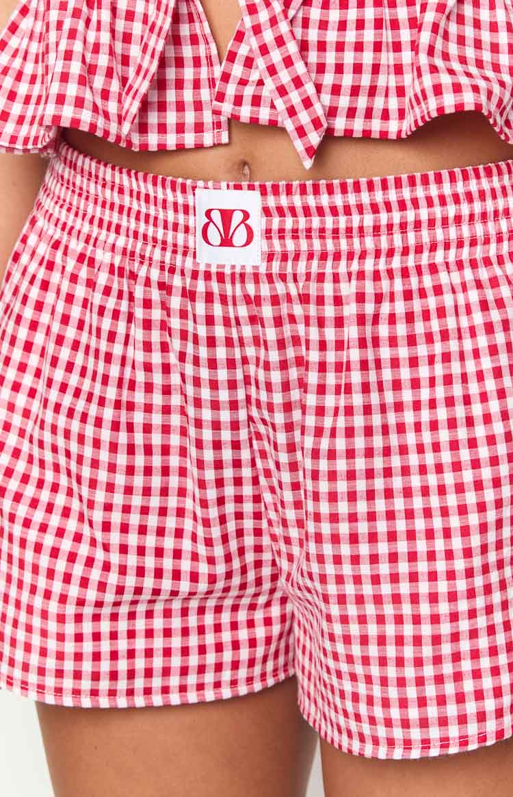 Baxter Red Gingham Shorts Image