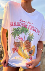 Beginning Paradise Fruits White Tee Image