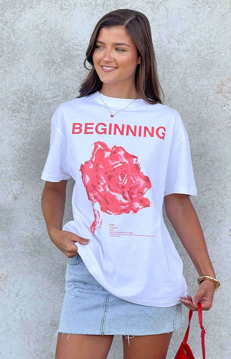 BB Exclusive Beginning Rose White Tee