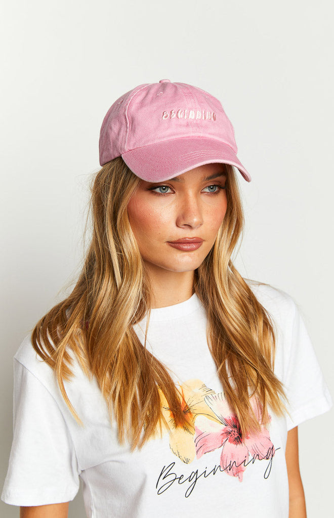 Beginning Boutique Pink Washed Cap – Beginning Boutique US