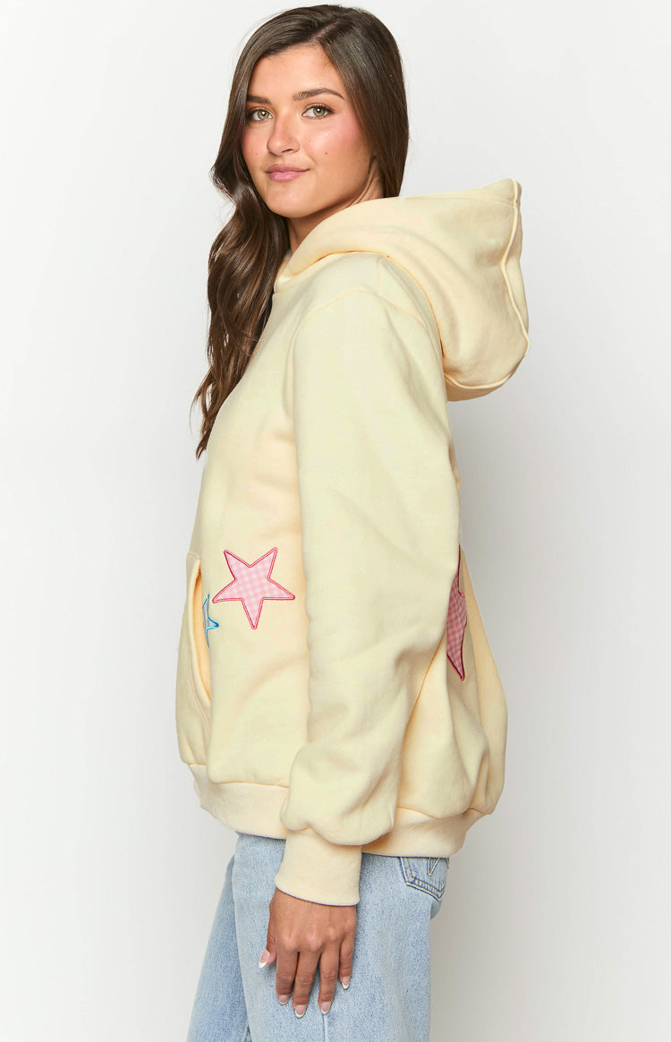 Beginning Cream Star Hoodie Shop Jumpers by Beginning Boutique x Demetra Dias Online at Beginning Boutique