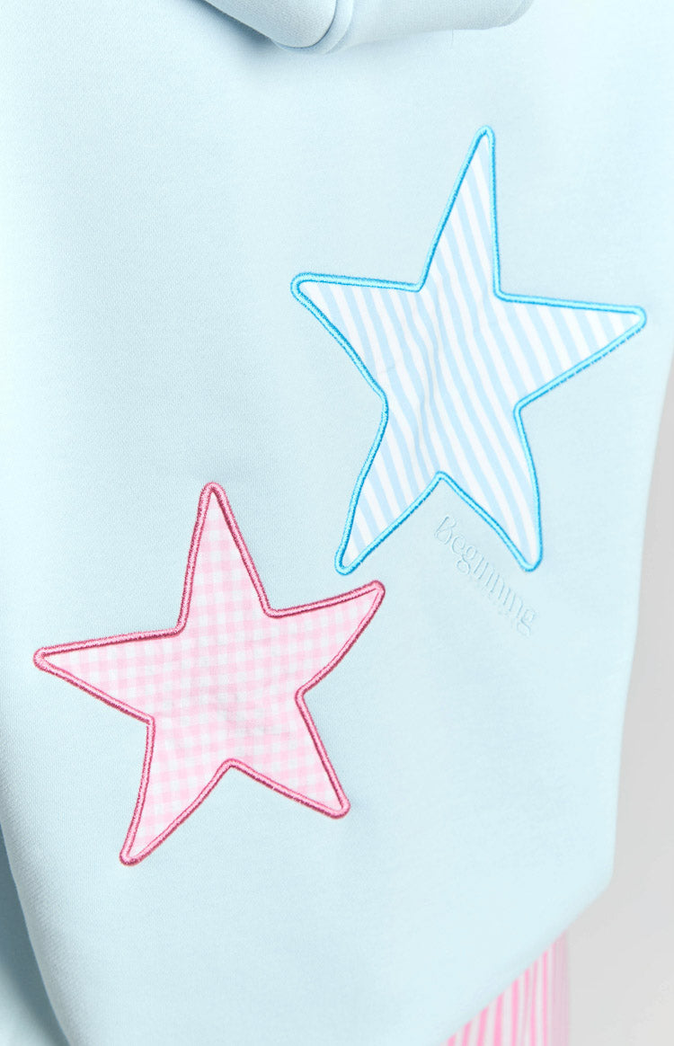 Beginning Light Blue Star Hoodie Image