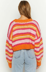 Belmont Pink Stripe Sweater – Beginning Boutique US