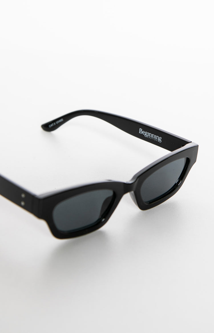 Black Slimline Sunglasses Image