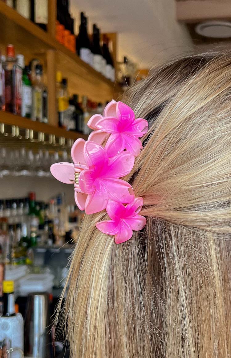 Blossom Bloom Pink Flower Hair Clip Image