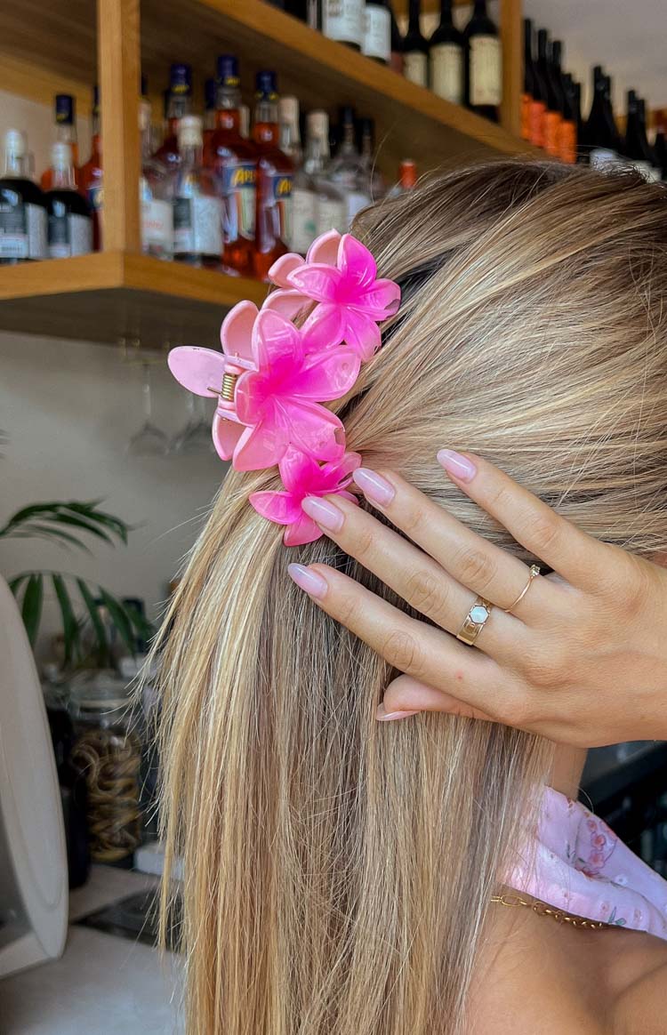 Blossom Bloom Pink Flower Hair Clip Image