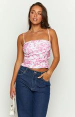 Nyra Pink Sequin Strapless Bralette Top – Beginning Boutique US