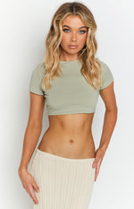 Chantal Sage Cropped Tee Image