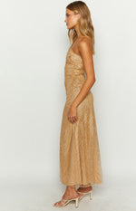 Chantel Gold Glitter Maxi Formal Dress, | Shop Maxi Dresses by Beginning Boutique