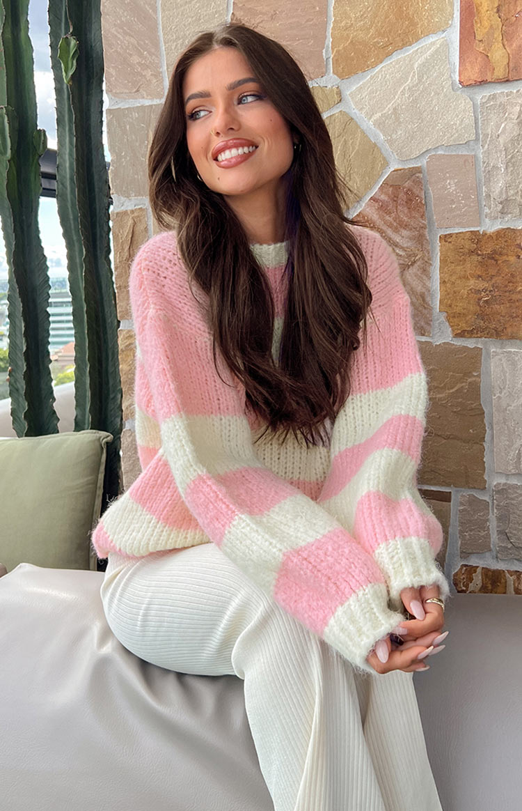 Everlea Pink Cable Knit Sweater – Beginning Boutique NZ