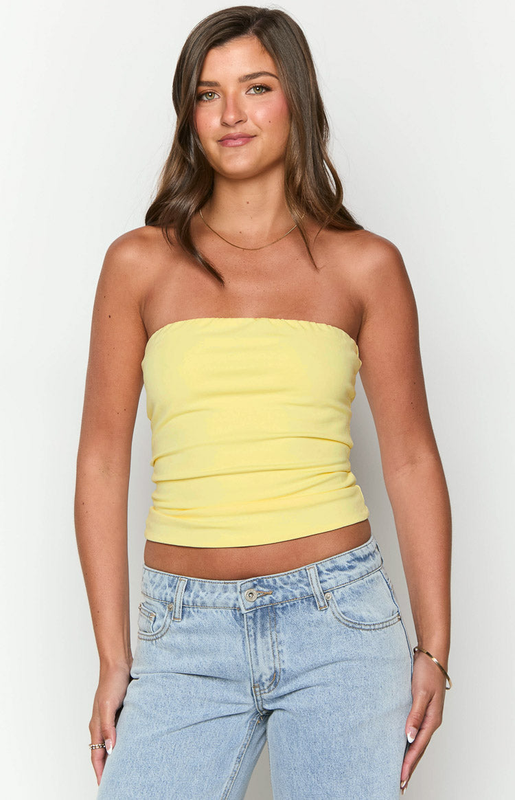 Daisy Yellow Tube Top Beginning Boutique US