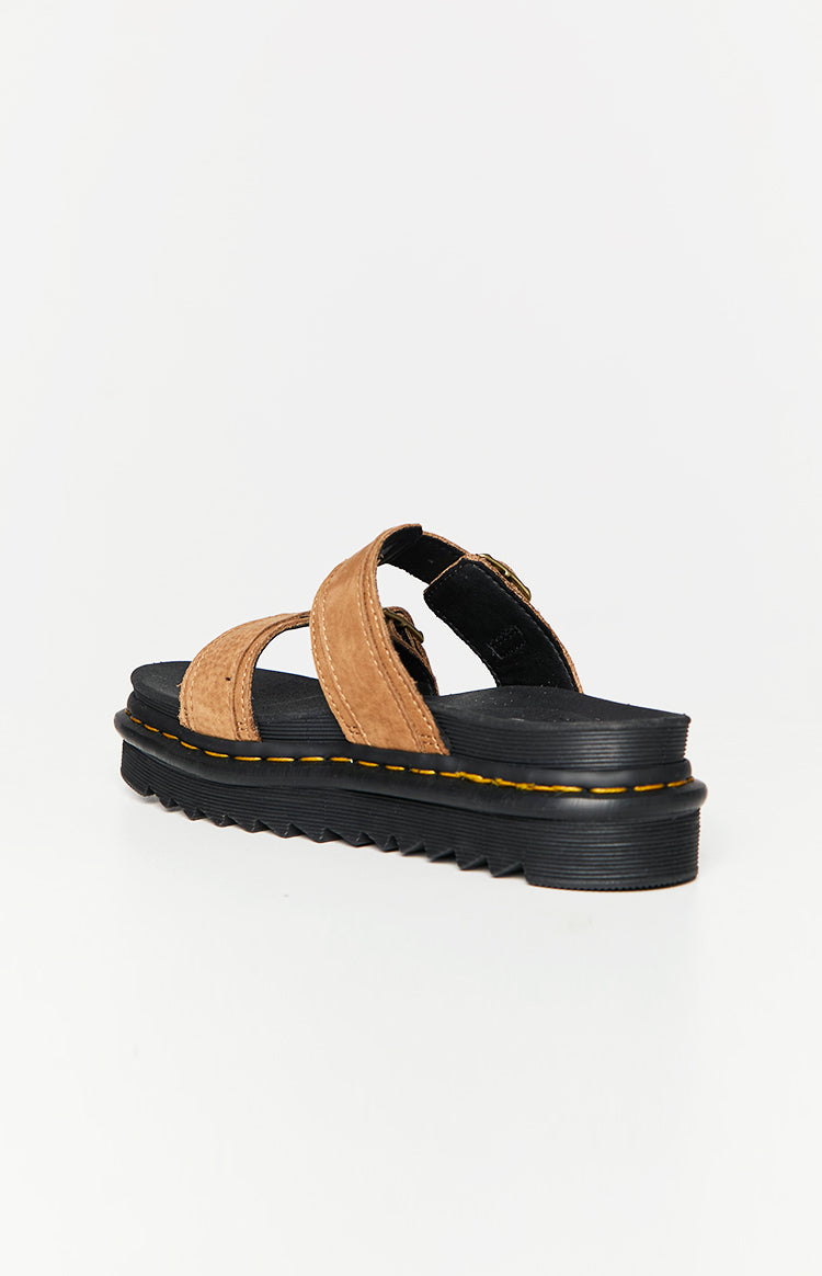 Dr. Martens Myles Slide Sandal Tan Tumbled Nubuck Image