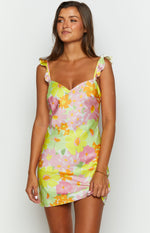 Eden Yellow Floral Mini Dress Image