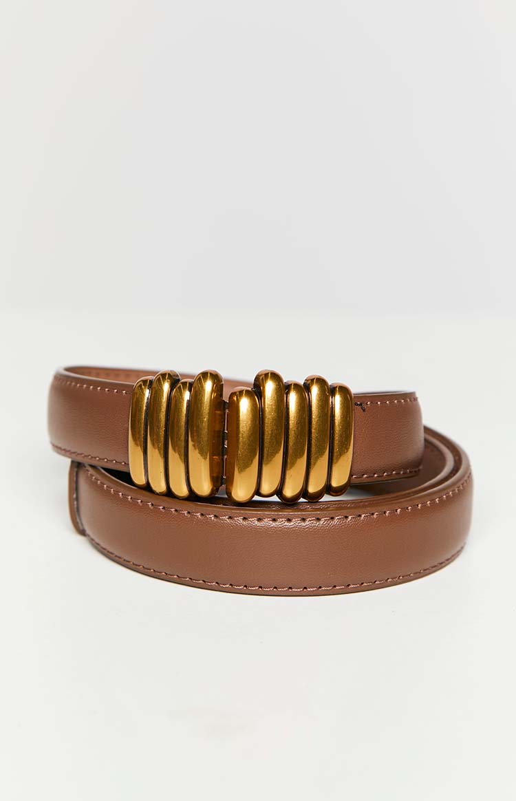 Elara Brown PU Belt Image