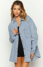 Eleanora Blue Denim Button Up Shirt Image