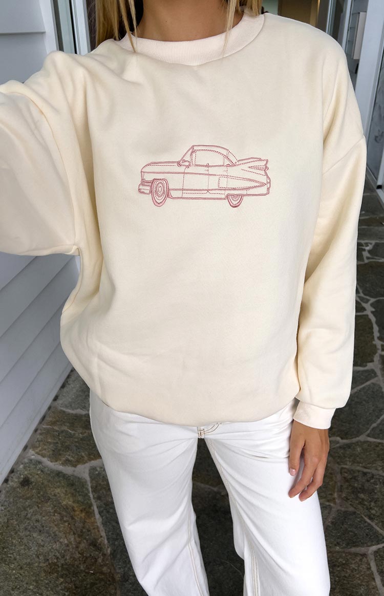 Elodie Cream Crew Neck Sweater Image