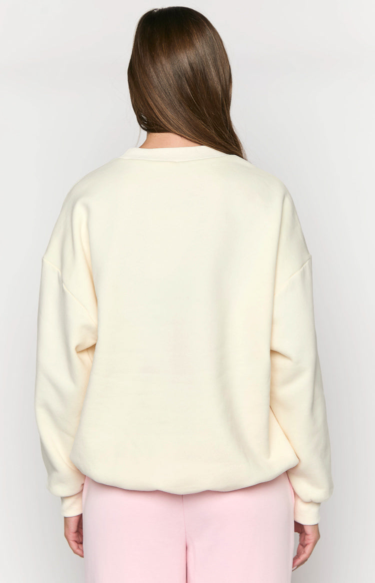 Elodie Cream Crew Neck Sweater Image