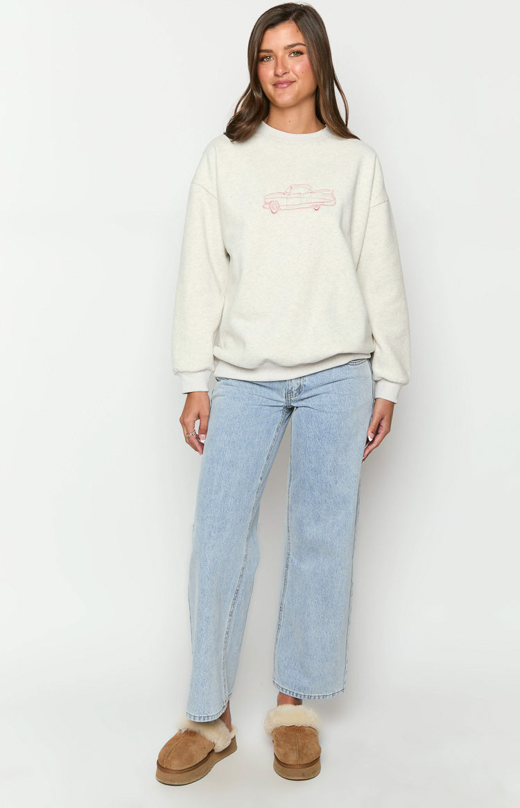 Elodie Grey Crew Neck Sweater Image