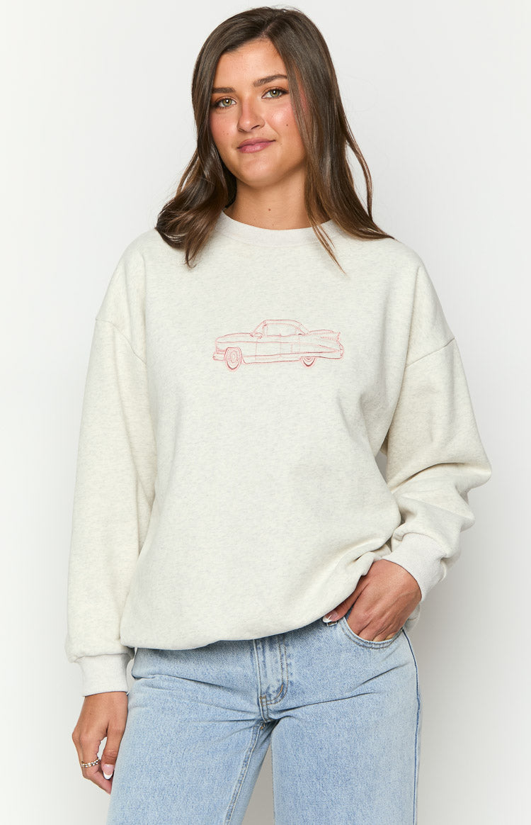 Elodie Grey Crew Neck Sweater Image