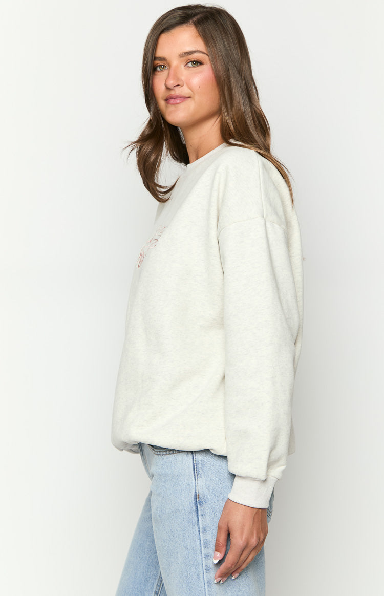 Elodie Grey Crew Neck Sweater Image