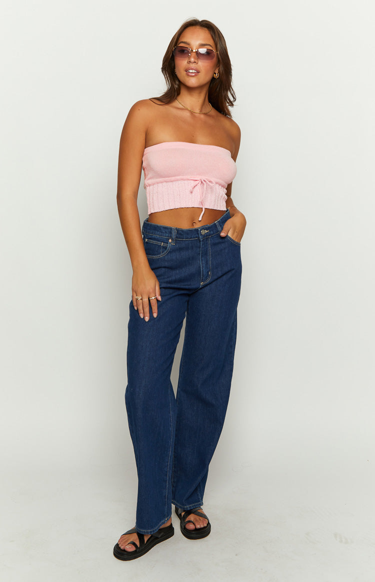 Eloise Pink Knit Tube Top – Beginning Boutique US