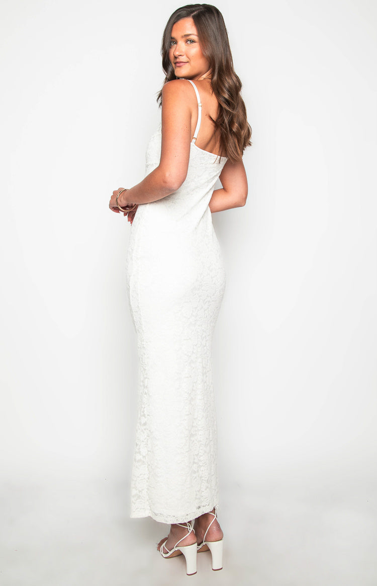 Elora White Lace Maxi Dress Image