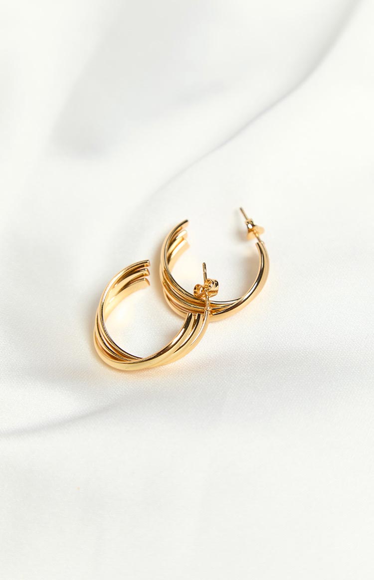 Em Gold Hoop Earrings Image