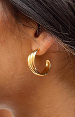 Em Gold Hoop Earrings Image