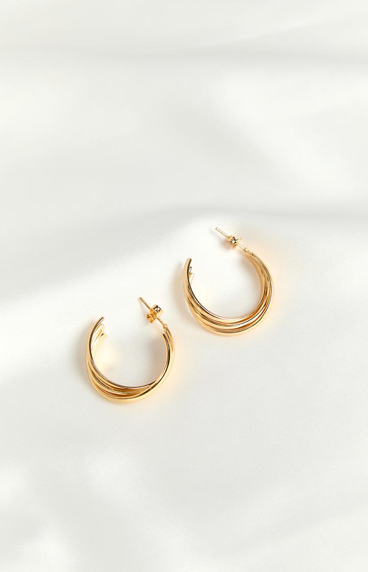 Em Gold Hoop Earrings Image