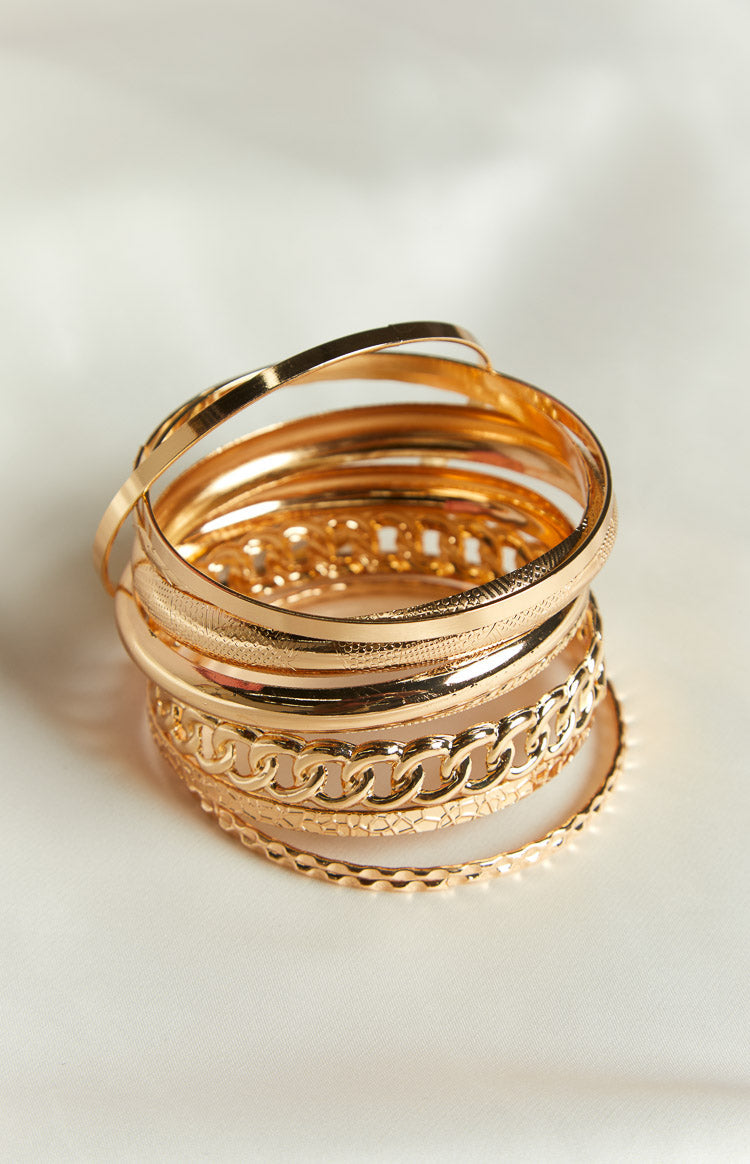 Evadne Gold Bracelet Set Image