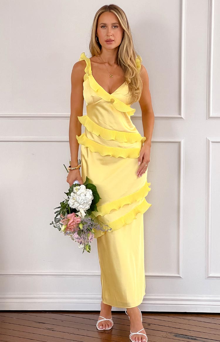 BB Exclusive Evan Yellow Maxi Dress