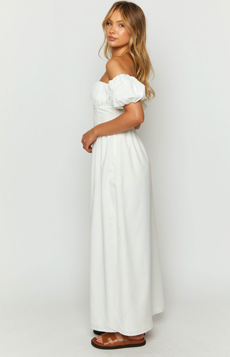 Evander White Off The Shoulder Maxi Dress Image