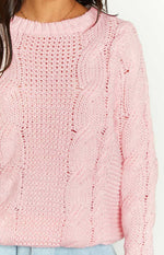 Everlea Pink Cable Knit Sweater – Beginning Boutique US