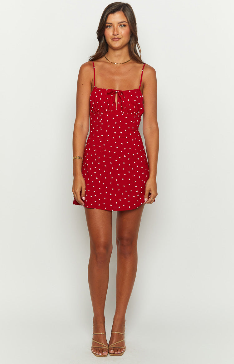 Mini Heartstrings Dress (Red) - ShopperBoard
